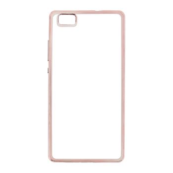 Kisswill TPU silikonové transparentní pouzdro / Rose GOLD zlatá barva pro Huawei Ascend P8 Lite