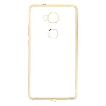 Kisswill TPU silikonové transparentní pouzdro / GOLD zlatá barva pro Honor 5X
