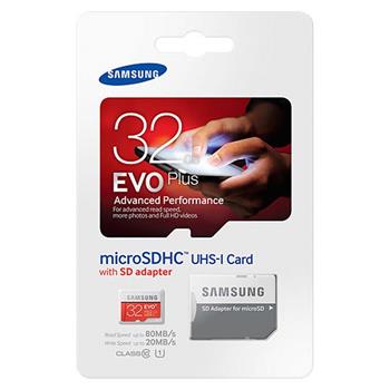 microSDHC 32GB EVO Plus Samsung Class 10 vč. Adapteru