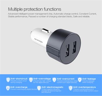 Nillkin Vigor Dual USB Autonabíječka Grey (EU Blister)