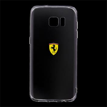 FEHCS7ETR1 Ferrari Racing TPU silikonové pouzdro Transparent pro Samsung G935 Galaxy S7 Edge