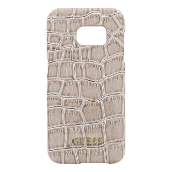 GUHCS7SCOBE Guess Shiny Croco pevný kryt Beige pro Samsung G930 Galaxy S7