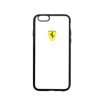FEHCPSEBK Ferrari Racing TPU silikonové pouzdro Transparent Black pro iPhone 5 / 5S / SE