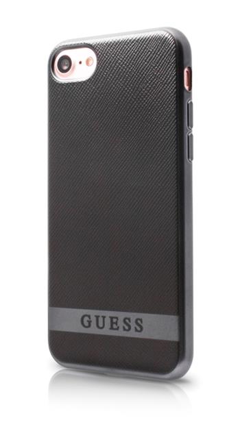 GUHCP7STRBAS Guess Classic Soft TPU silikonové pouzdro Black / Silver pro iPhone 7 / 8 / SE 2020 / SE 2022