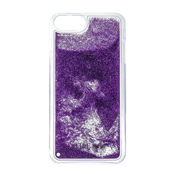 GUHCP7LGLUTPU Guess Liquid Glitter Hard Pouzdro Triange Purple pro iPhone 6 / 6S / 7 Plus