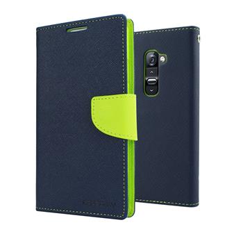 Mercury Fancy diářové Pouzdro pro Samsung A520 Galaxy A5 2017 Navy / Lime