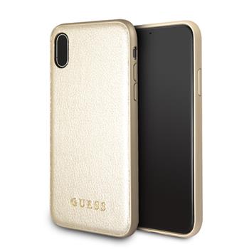 GUHCPXIGLGO Guess Iridescent Zadní Kryt GOLD zlatá barva pro iPhone X