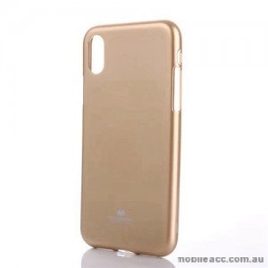 Mercury Jelly silikonové pouzdro pro iPhone X / XS GOLD zlatá barva