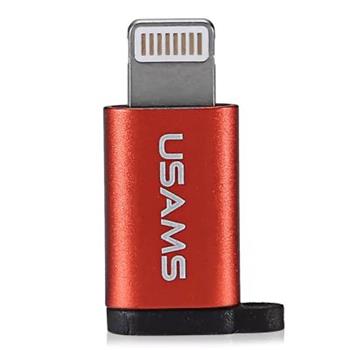 USAMS SJ152 Adapter microUSB / Lightning Red (EU Blister)