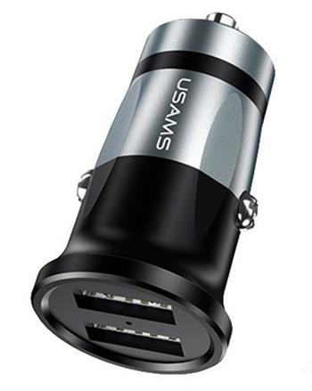 USAMS CC048 Dual USB 3.4A Smart Autonabíječka Black (EU Blister)
