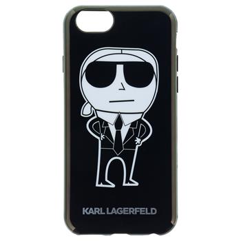 KLHCP6HTKKA Karl Lagerfeld K-Team Black TPU silikonové pouzdro pro iPhone 6 / 6S