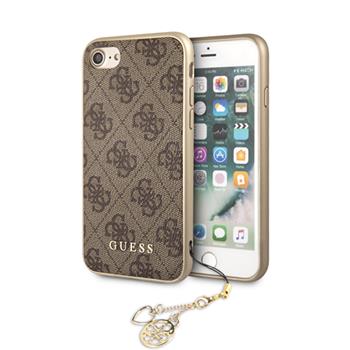 GUHCI8GF4GBR Guess Charms pevný kryt 4G Brown pro iPhone 7 / 8