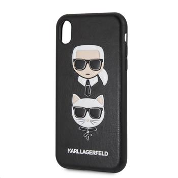 KLHCI61KICKC Karl Lagerfeld Karl and Choupette pevný kryt Black pro iPhone XR