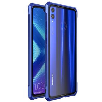 Luphie King of Snaps Magnetic Aluminium Bumper pouzdro Glass Blue pro Honor 8X