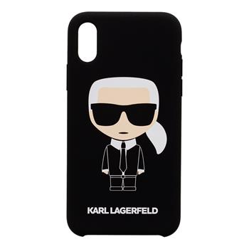 KLHCPXSLFKBK Karl Lagerfeld Full Body Iconic pevný kryt pro iPhone X / XS Black
