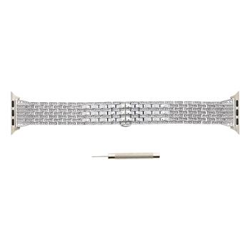 Tactical 099 Diamond Magnetický Kovový Řemínek pro iWatch 1 / 2 / 3 38mm Silver (EU Blister)