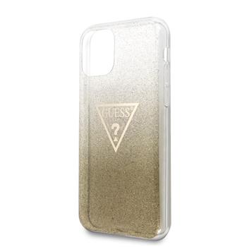 GUHCN65SGTLGO Guess Solid Glitter Zadní Kryt pro iPhone 11 Pro Max GOLD zlatá barva (EU Blister)