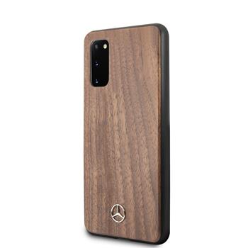 MEHCS62VWOLB Mercedes Wood Kryt pro Samsung Galaxy S20 Brown