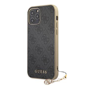 GUHCP12LGF4GGR Guess 4G Charms Zadní Kryt pro iPhone 12 Pro Max 6.7 Grey