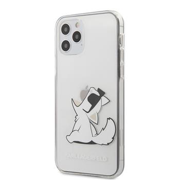 KLHCP12MCFNRC Karl Lagerfeld PC / TPU Choupette Eat Kryt pro iPhone 12 / 12 Pro 6.1 Transparent