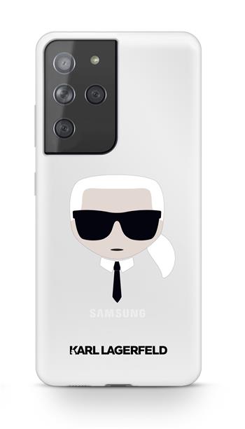 KLHCS21LKTR Karl Lagerfeld PC / TPU Head Kryt pro Samsung Galaxy S21 Ultra Transparent