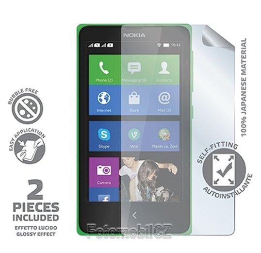 2 kusy prémiová ochranná fólie displeje CELLY pro Nokia X+ Dual SIM