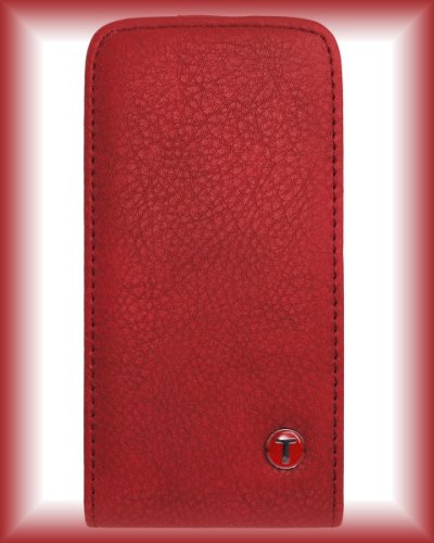 Červené flipové pouzdro se silikonovou vaničkou pro Sony D2303 Xperia M2