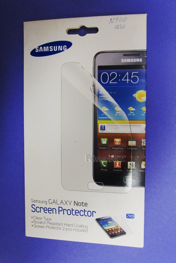 ETC-P1E1CE Samsung 2 kusy Original Ochranná Folie pro Galaxy Note N7000 (EU Blister)