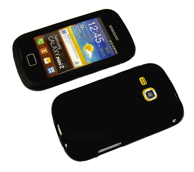 Gumové pouzdro černé + fólie Samsung S6500 Galaxy Mini 2