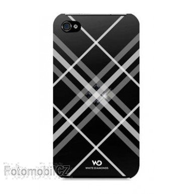 White Diamonds zadní kryt Grid pro iPhone 4, 4S, černá
