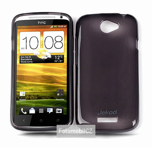 Silikonové pouzdro kryt JEKOD TPU + fólie Black pro HTC ONE S
