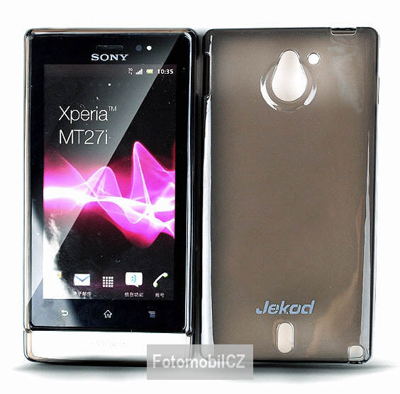 Silikonové pouzdro kryt JEKOD TPU + fólie Black pro Sony MT27i Sola