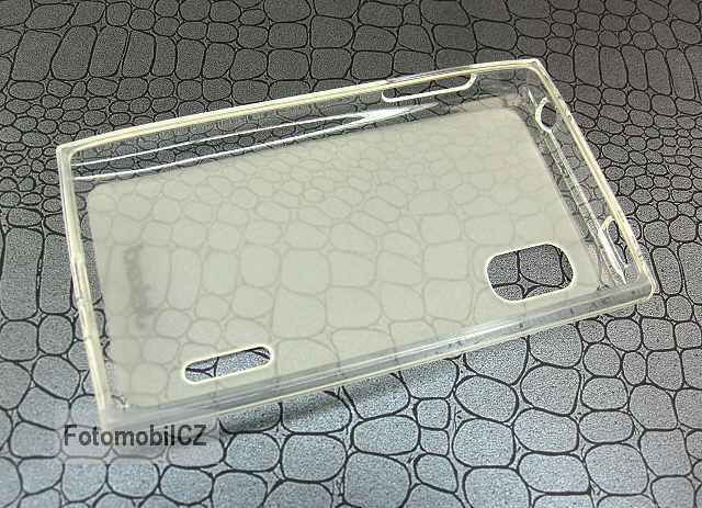Silikonové pouzdro kryt JEKOD TPU + fólie White pro LG E610 L5