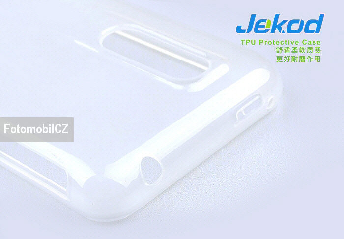 Silikonové ochranné pouzdro JEKOD TPU + fólie White pro LG P920