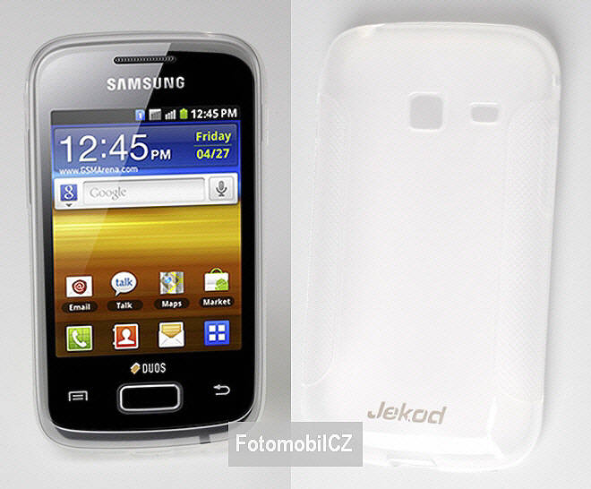Silikonové ochranné pouzdro JEKOD TPU + fólie White pro Samsung S6102