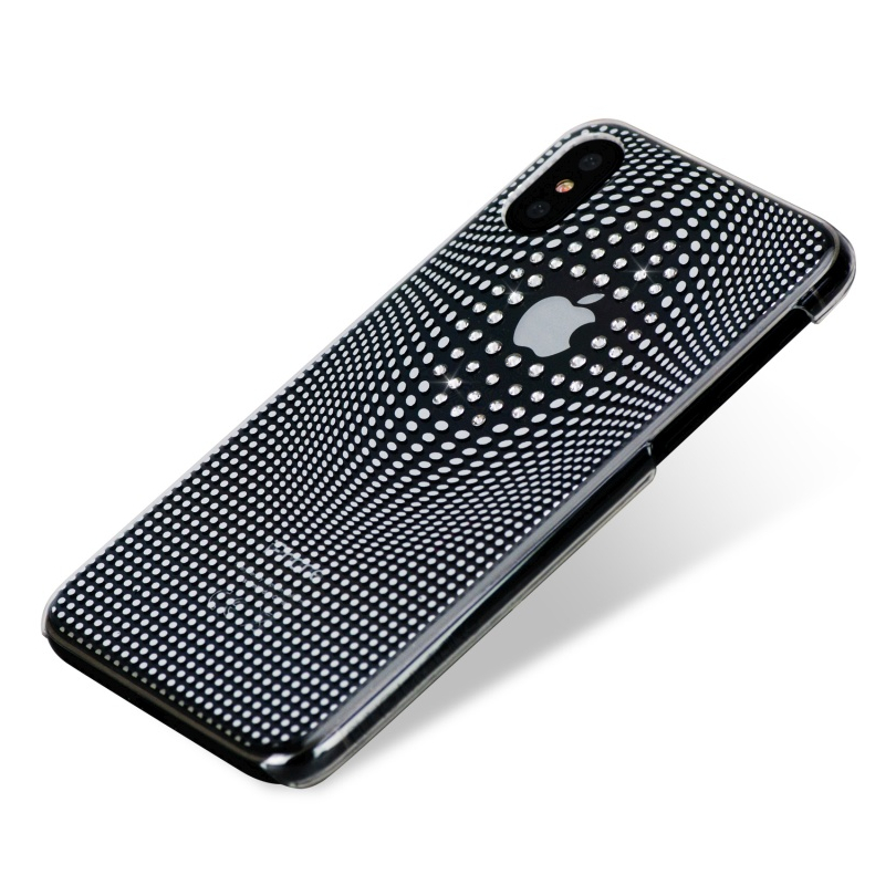Zadní kryt Bling My Thing Warp Deluxe Silver pro iPhone X / XS, krystaly Swarovski®