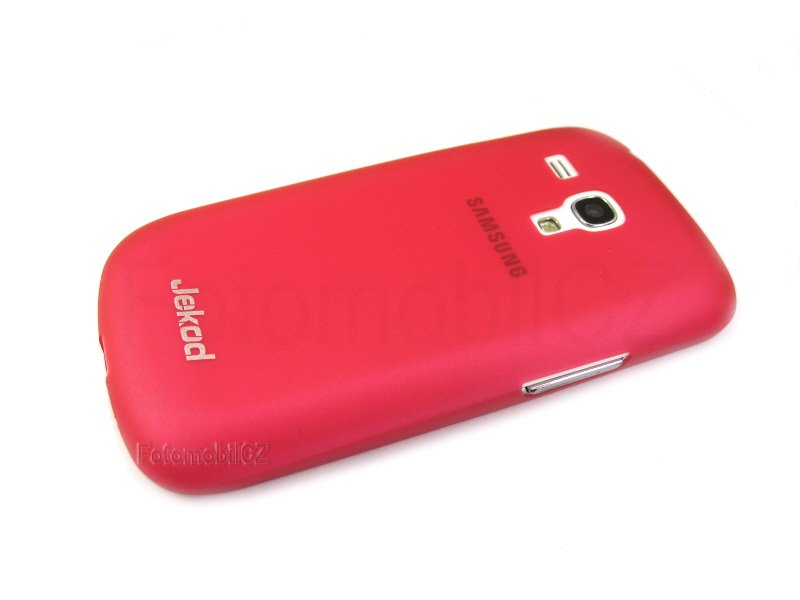 Pouzdro JEKOD PP ultratenký 0,3 mm kryt Red + fólie pro Samsung i8190 Galaxy S3 mini