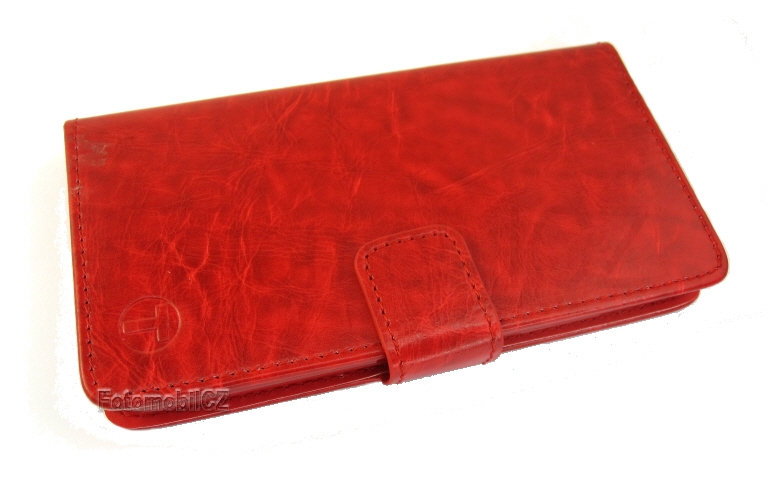 Stojánkové knížkové pouzdro červené pro Lenovo A5000