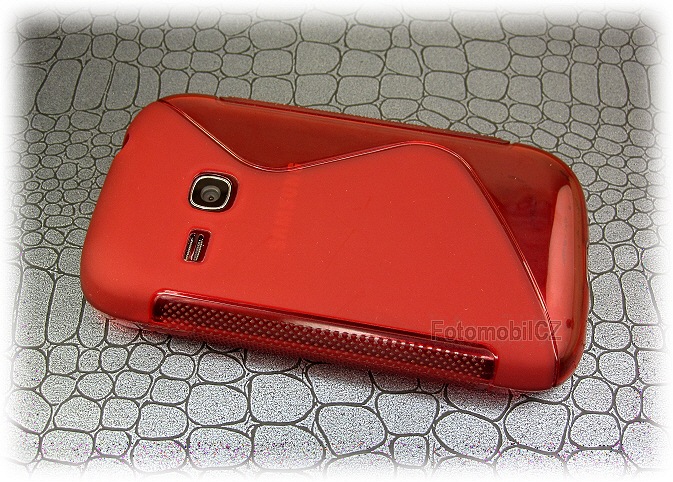 Silikonové pouzdro červené + fólie Samsung S6310 Galaxy Young