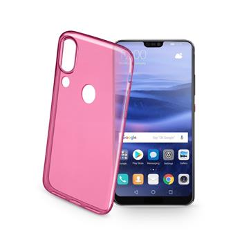 Barevné silikonové pouzdro CELLULARLINE COLOR pro HUAWEI P20 Lite, růžové