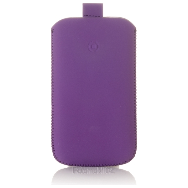pouzdro CELLY TURBO - z nabuku, velikost L, barva fialová