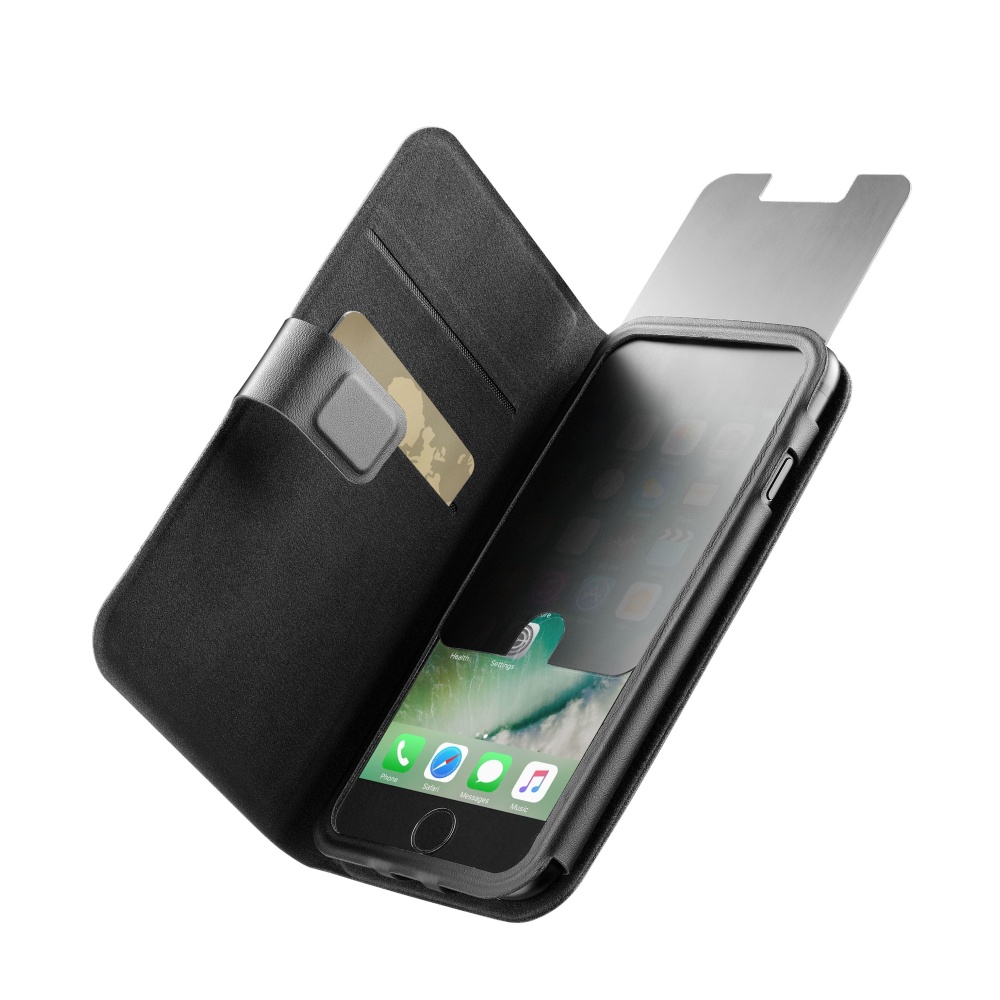 Pouzdro typu kniha se zatemňujícím filtrem na displej Cellularline TOP SECRET BOOK pro iPhone 7 / 8 / SE 2020 / SE 2022