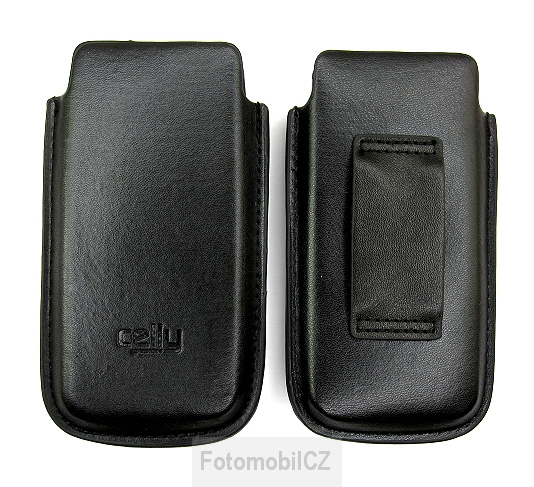 Pouzdro CELLY ZEN, černé kožěné pouzdro s vysunovacím páskem pro Nokia 305, 306, 311, 301
