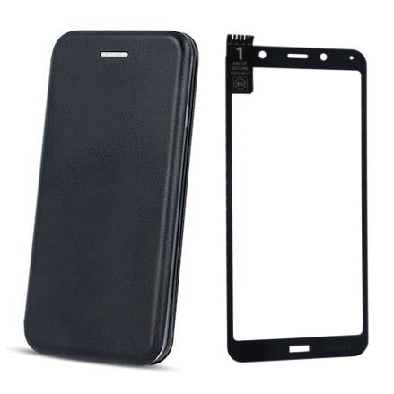 Knížkové pouzdro Forever Armor pro Xiaomi Redmi 7A černé + sklo na displej