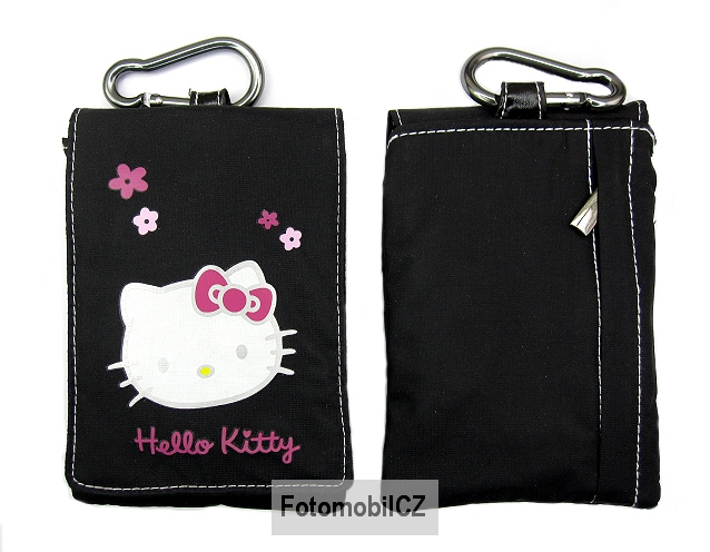 POUZDRO HELLO KITTY ČERNO RŮŽOVÉ