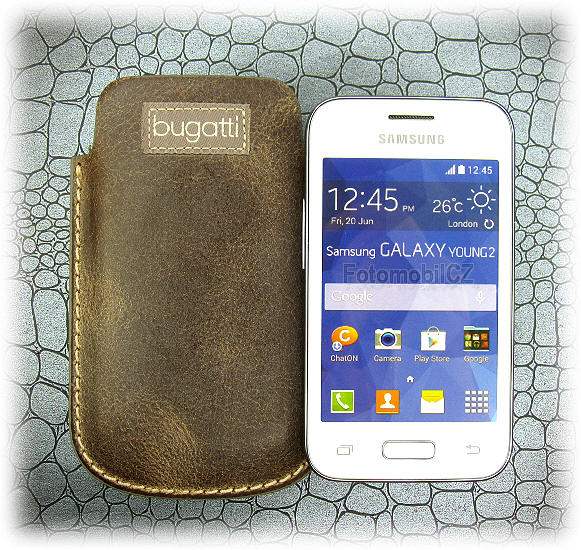 Kožené pouzdro Bugatti Samsung G130 Galaxy Young 2