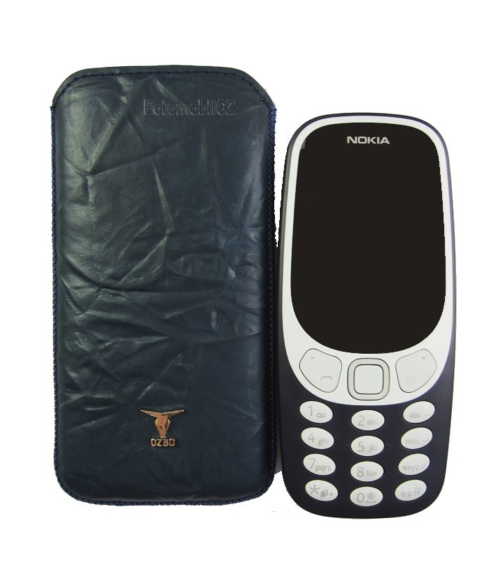 Kožené pouzdro OZBO Piega modré pro Nokia 3310