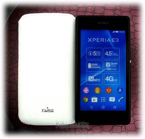 Puro pouzdro SLIM ESSENTIAL pro Sony Xperia E3 (D2203), bílá