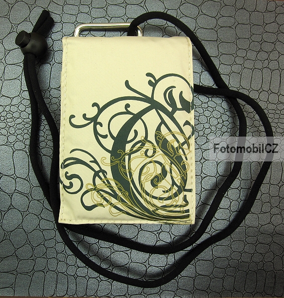 Pouzdro béžové univerzální na krk pro malé telefony