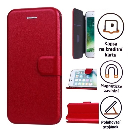 Knížkové stojánkové pouzdro Magnetto pro Honor 10 lite, Red